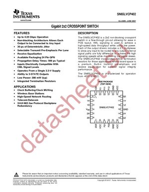 SN65LVCP402RGET datasheet  